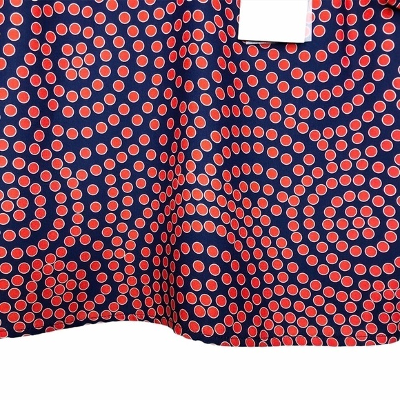 JB by JULIE BROWN NWT Samantha Lily Pond Zip Back Top Size 6 in Red and Navy - Picture 6 of 15